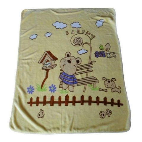 柔軟舒服可愛卡通印刷圖案法藍絨毯