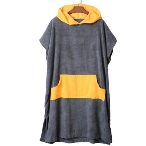 超細纖維毛圈連帽浴巾衣