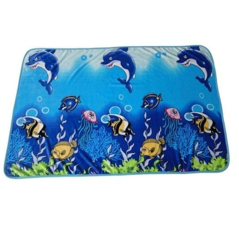 海底世界印刷珊瑚絨毯法藍絨毯