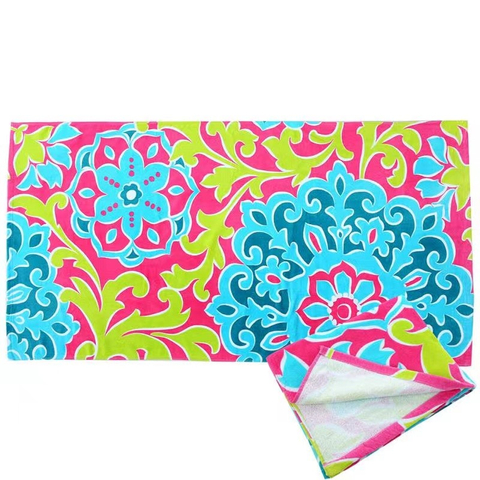 純棉吸水活性印刷海灘巾大浴巾