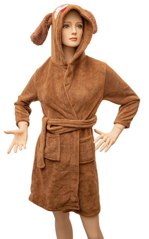 兒童造型保暖法蘭絨浴袍