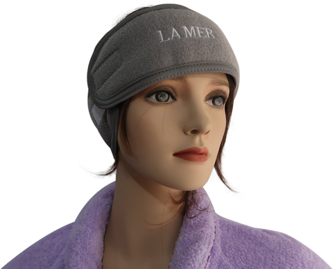 毛巾布雙層繡花髮帶髮飾