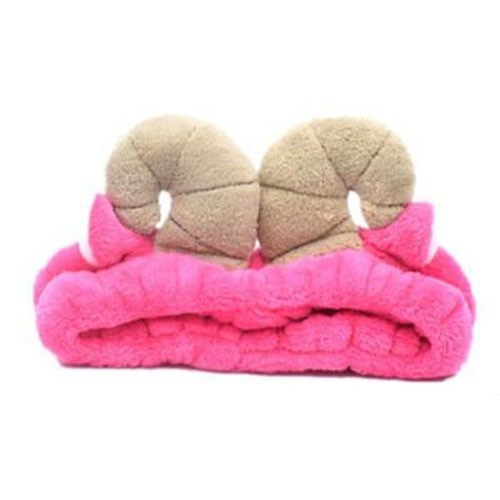 繡花造型珊瑚絨美容髮帶