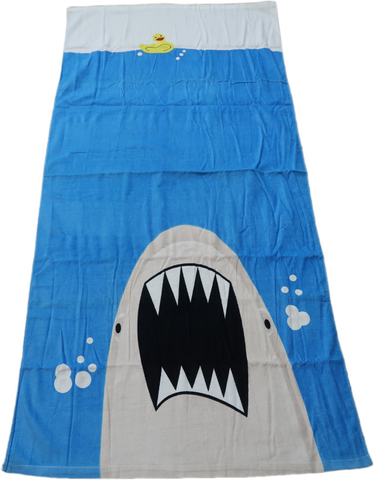 大白鯊純棉印刷海灘巾沙灘巾