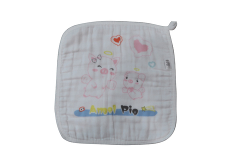 可愛風印刷紗布手帕擦手巾