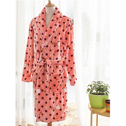 珊瑚絨保暖舒適睡袍浴袍