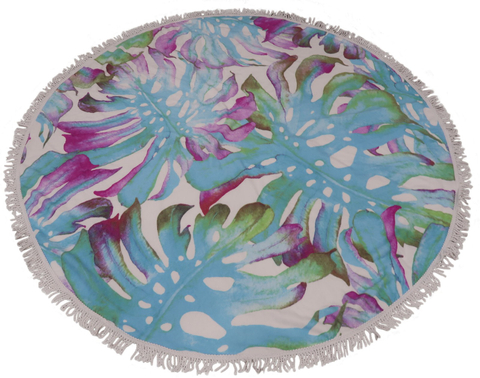 客製化造型印刷流蘇沙灘巾