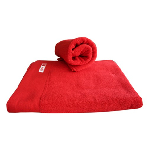 繡花運動毛巾 - 玫瑰紅