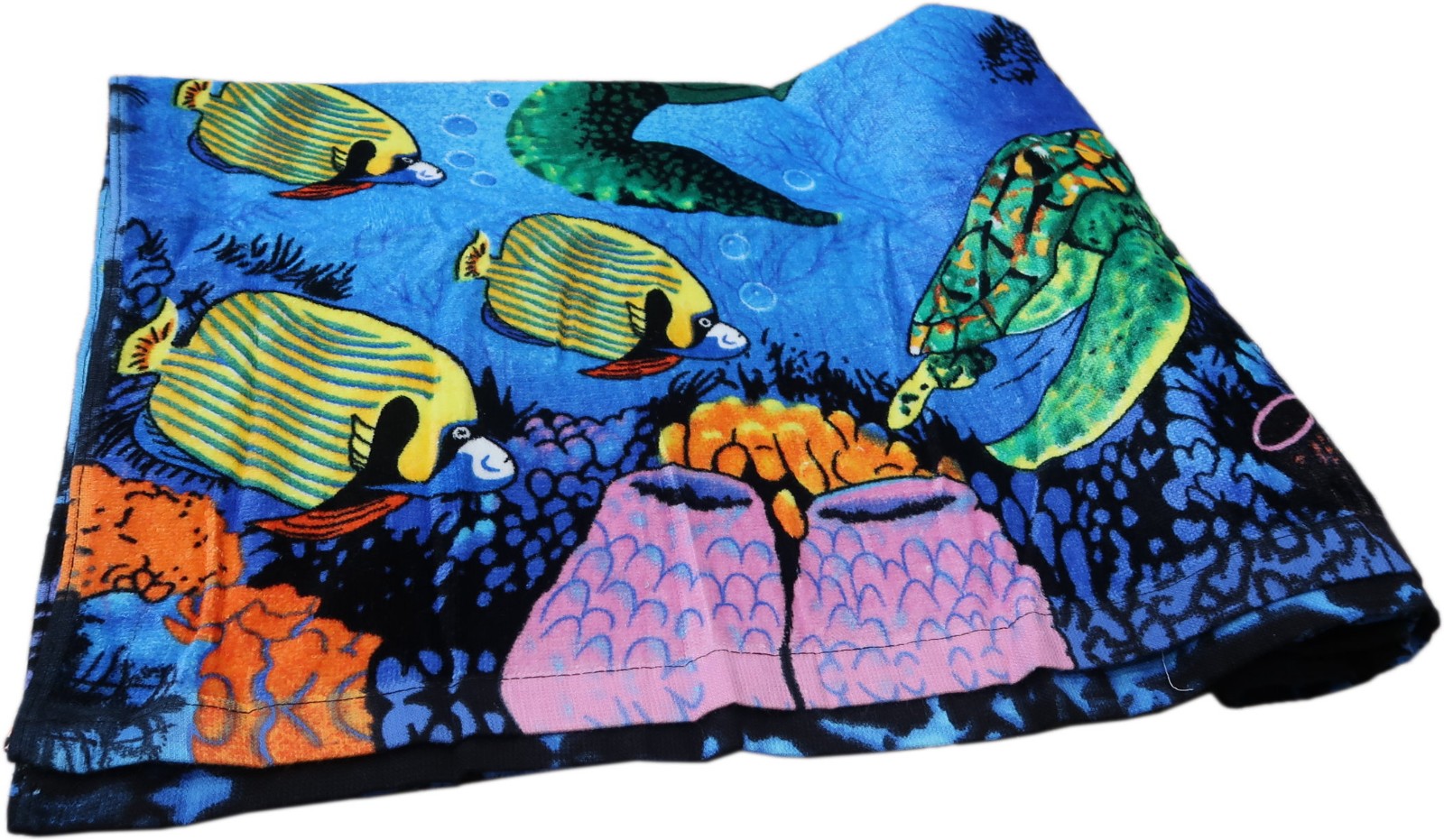 海底世界純棉活性印刷沙灘巾