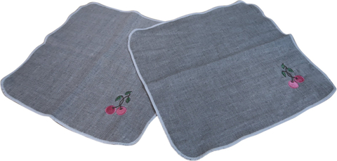 純面密考繡花小手帕小方巾