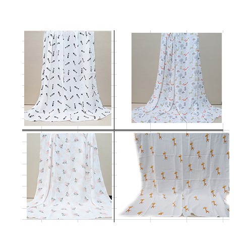 柔軟紗布巾毯-小動物圖案(Muslin Blanket)