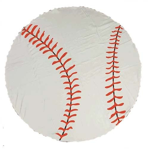 圓形印刷海灘巾-棒球造型