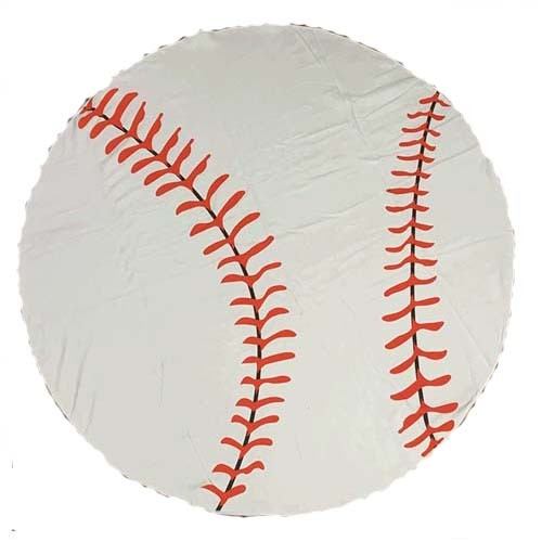 圓形印刷海灘巾-棒球造型