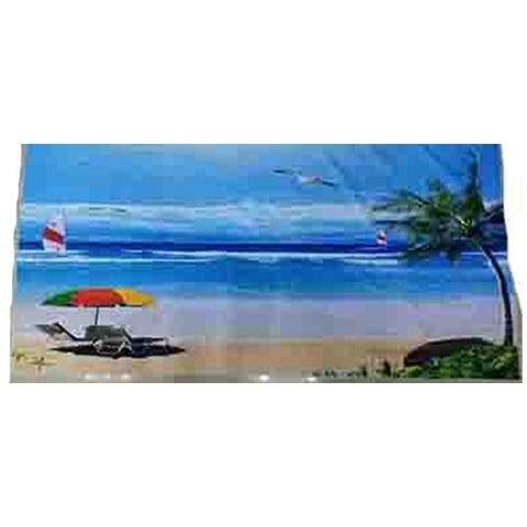 沙灘海浪椰子樹數碼印刷沙灘巾