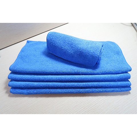 洗臉超細纖維方巾-藍色