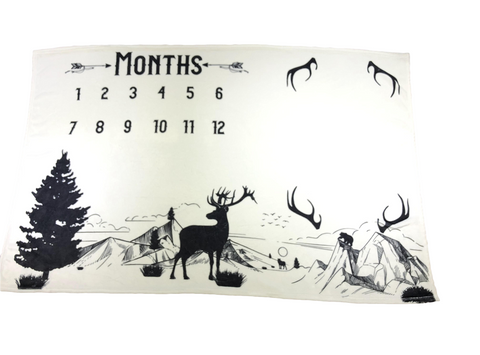 法蘭絨嬰兒童成長紀錄日期毯