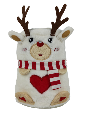 可愛馴鹿造型捲毯冷氣毯