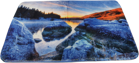 保暖柔軟防滑印刷地墊腳踏墊