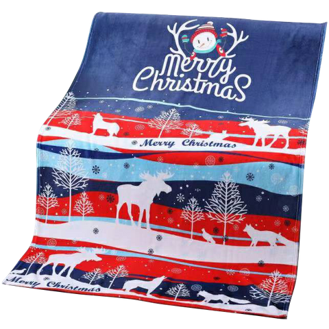 客製化聖誕圖騰保暖雙層毯