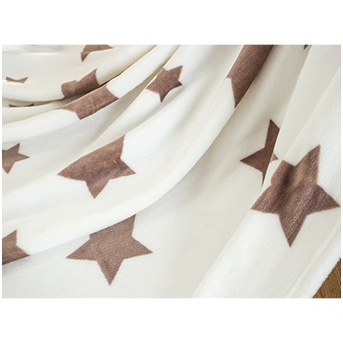 保暖法蘭絨毯-星星圖案