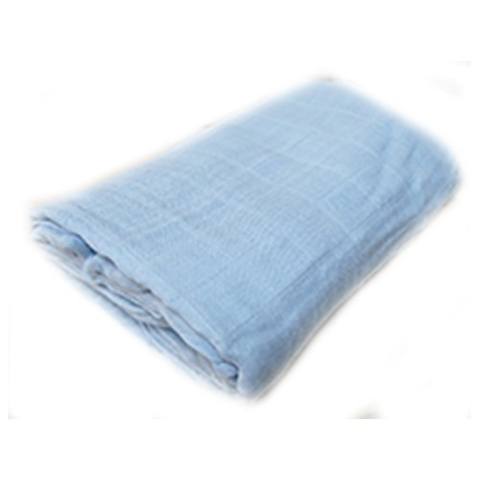 素色紗布巾嬰兒毯-藍(Muslin Blanket)