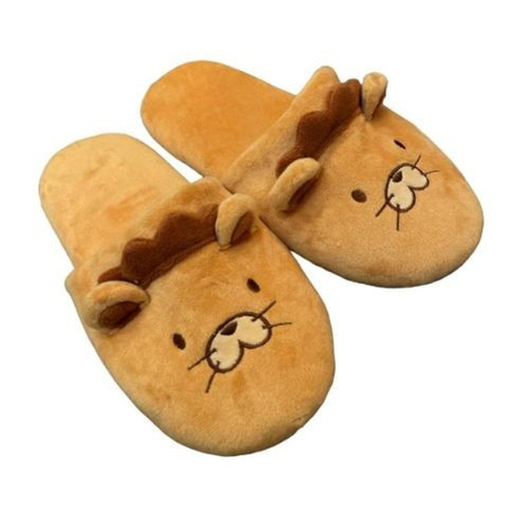 絨毛卡通圖案室內保暖拖鞋