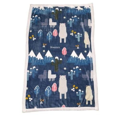 客製化圖案印刷法蘭絨羊羔絨毯