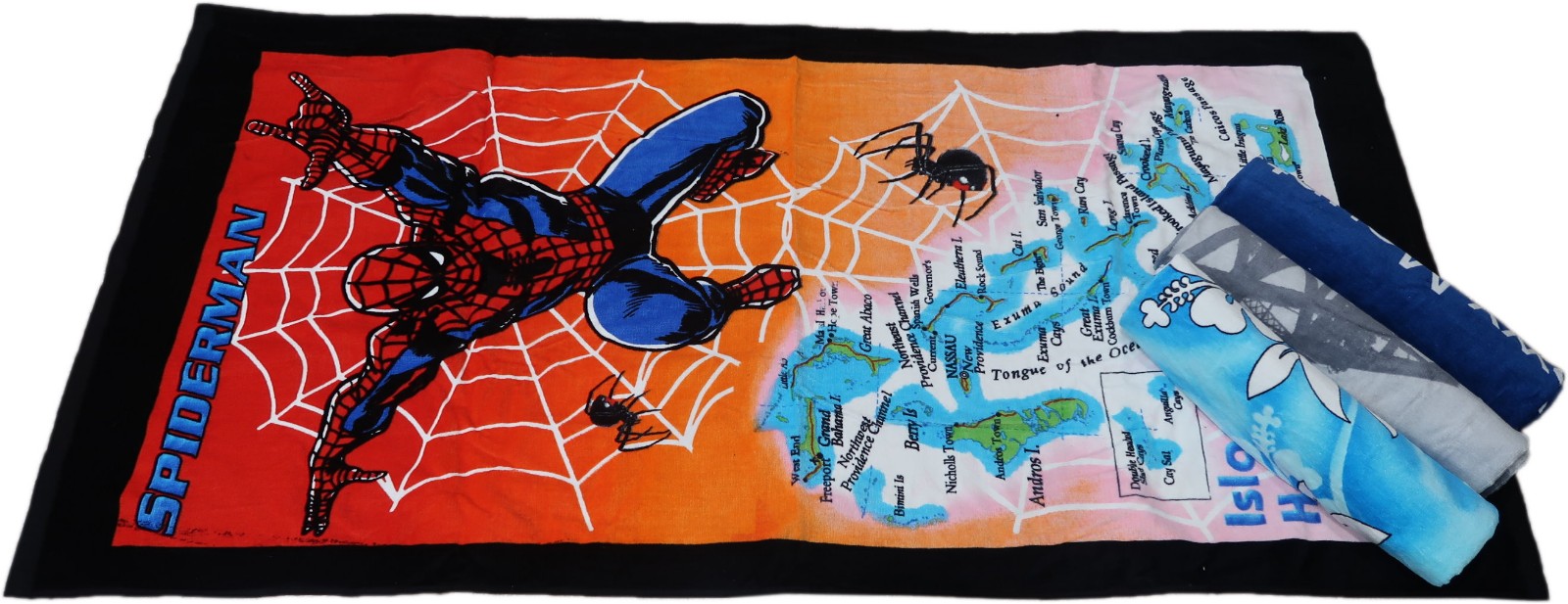 純棉印刷蜘蛛人沙灘巾海灘巾