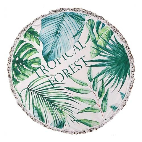 歐美熱銷圓形印刷海灘巾