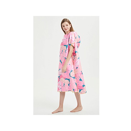 超細纖維浴袍-數碼印刷(粉色)